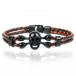 Bratara Miro Skull Black Brown